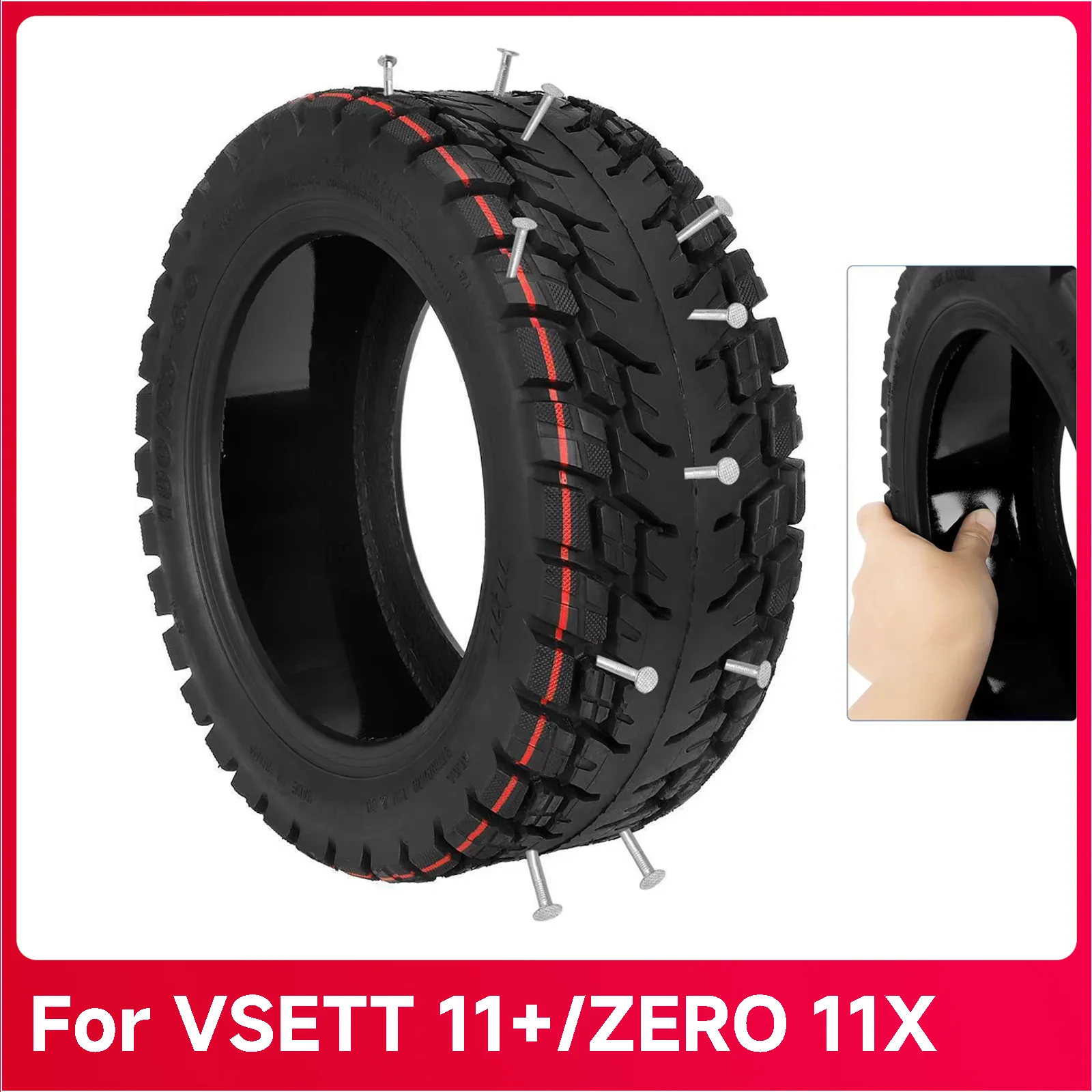 Ulip 11 Zoll 100/65-6,5 selbstheilender Offroad-Vakuumreifen für Elektroroller VSETT 11+ NULL 11X Dualtron-Reifen mit Goo-Teilen