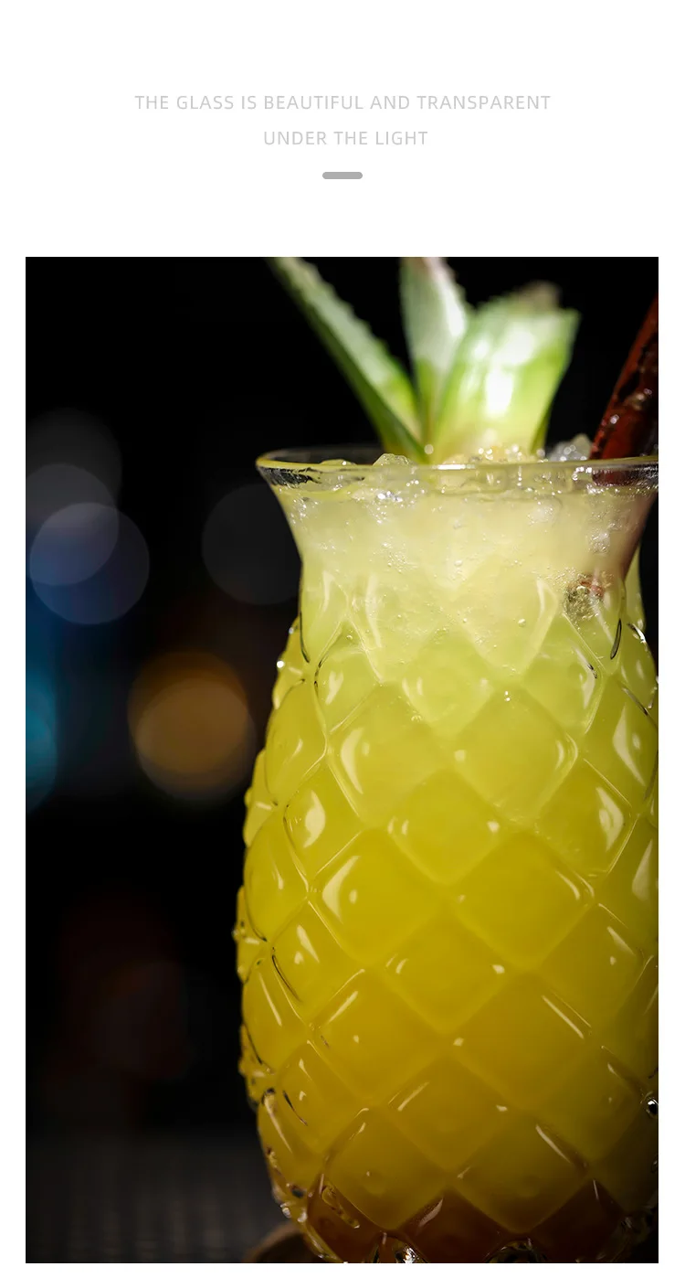(1pcs) New Bar Pineapple Cocktail Glass Creative Relief Restaurant Drinking Cup Juice Glass Gift