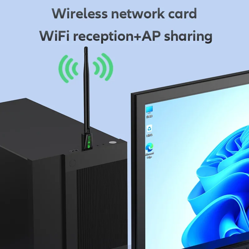 WiFi 6 AX900Mbps BT 5.4 무선 USB 어댑터 듀얼 밴드 2.4G/5GHz 신호 무선 수신기 PC/노트북용 드라이버 프리 윈도우10/11용