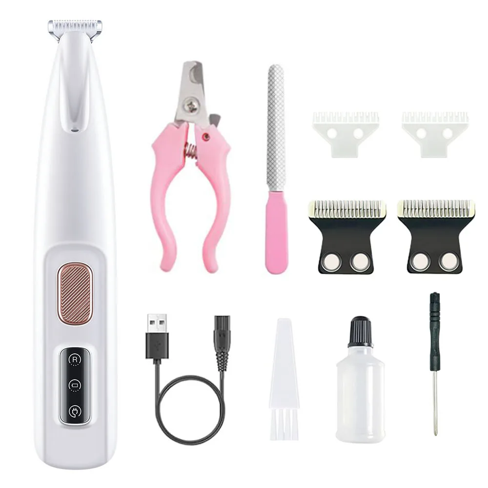 Dog Paw Clippers LED Light LCD Display 18mm Wide Safe Blade Fully Waterproof Pet Grooming Trimmer for Dogs Cats Small Anima pet clipper dog hair trimmer pet hair trimmer dog clipper