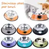Anti-dumping Cat Bowl Steel Pet Bowl Non-slip Base Neck Spine Protection Easy-to-clean Dog Bowl Pet Feeding Tool