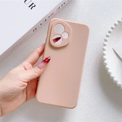 Luxury Liquid Silicone Shockproof Back Cover for Honor 400Pro 5G (Pink)