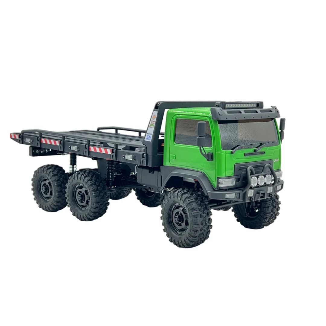 1/18 RC 크롤러 RTR 6x6 플랫베드 트럭 락카 하비 플러스 CR18P 무선 조종 오프로드 모델 2단 변속 차량 라이트