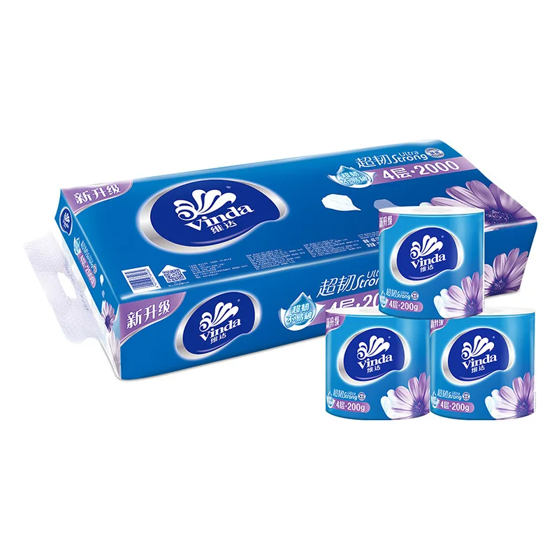10 Rolls, 140g/180g/roll, Thickened With 4 Layers, Extractable Tissue Paper, Native Wood Pulp, Household Napkins, Toilet Paper
