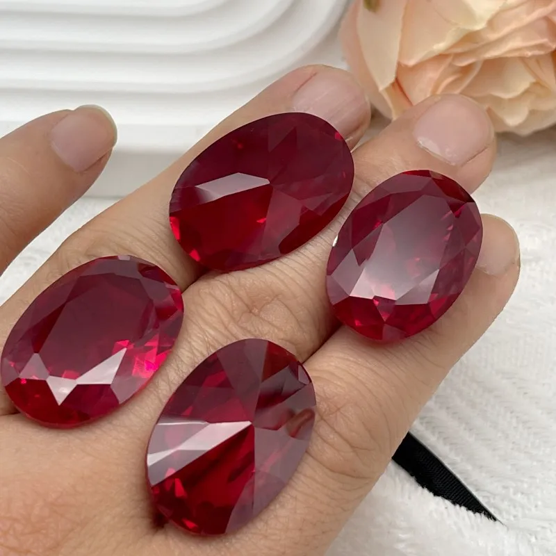 

Large Size Natural Ruby Oval Cut Sri-Lanka VVS Loose Gemstones Making Diy Wedding Jewelry For Jewelry Accessories