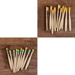 Eco - Friendly Bamboo Toothbrush Set - Soft Bristles, Reusable, Sustainable Wooden Design - 10/20 Pieces Adult Pack (20pcs mix)