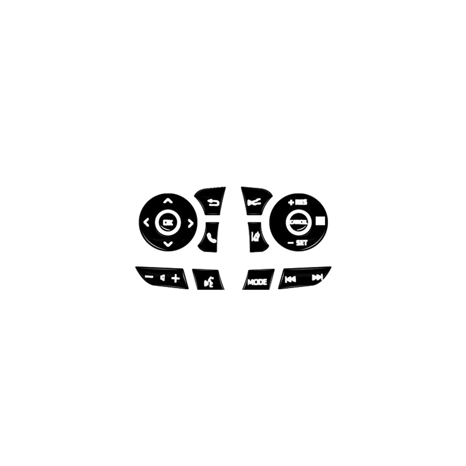 도요타 캠리 2018-2019 용 블랙 에폭시 기어 시프트 단추 커버 트림 스티커, 12 개