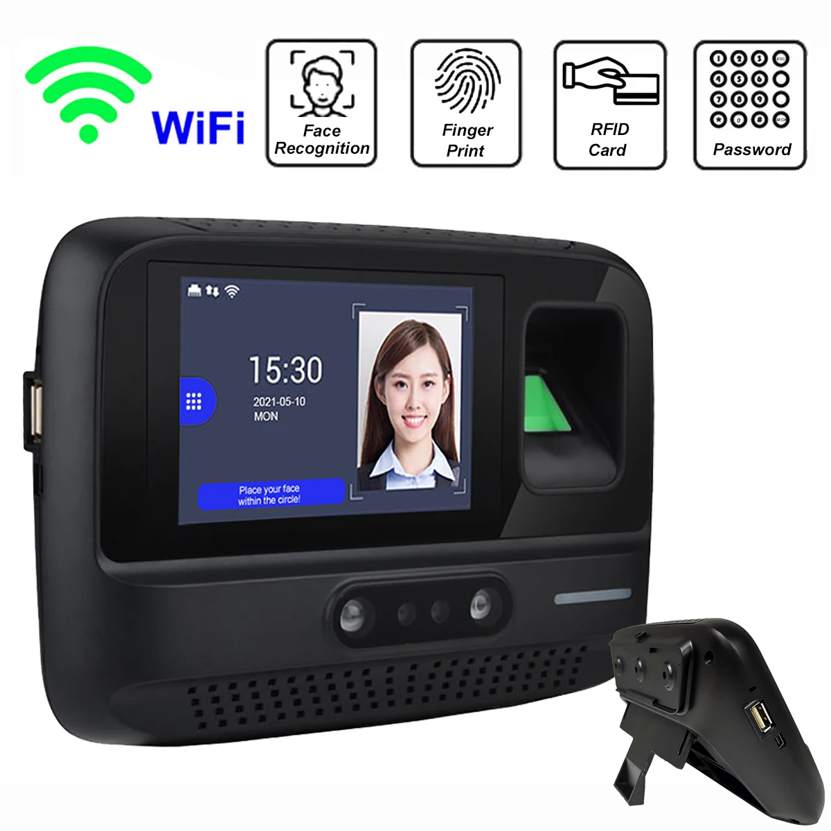 WiFi Facial Face Recognition Time Attendance Machine Desktop Fingerprint Card Empolyee Electronic Attendance Management System eseye attendance system fingerprint time attendance facial recognition figerprint reader access control for office company