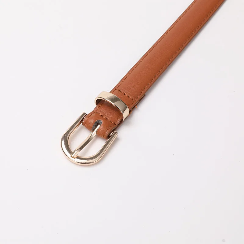 Goowail 2022 Female Black White Yellow Leather Belts Thin Waist Straps For Casual Dresses Jeans 130cm Long Plus Size Women