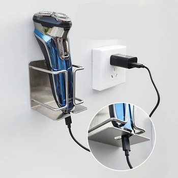 ที่วางมีดโกนหนวดไฟฟ้าสำหรับผู้ชาย 1 ชิ้น ที่วางแปรงสีฟันสแตนเลส ที่จัดระเบียบเครื่องโกนหนวดและแปรงสีฟันในห้องน้ำ 1