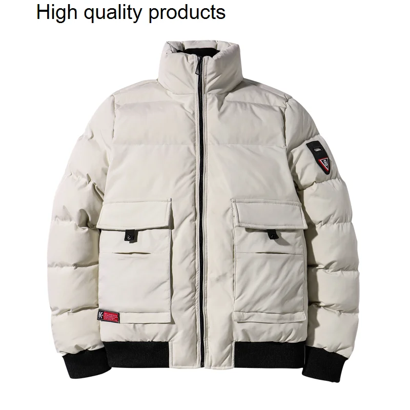 

Men's Winter Padded Down Jacket Large Size 8XL 7XL Thick Warm Male Coat Husband Bomber Oversize Plus 5xl Autumn Outerwear Men