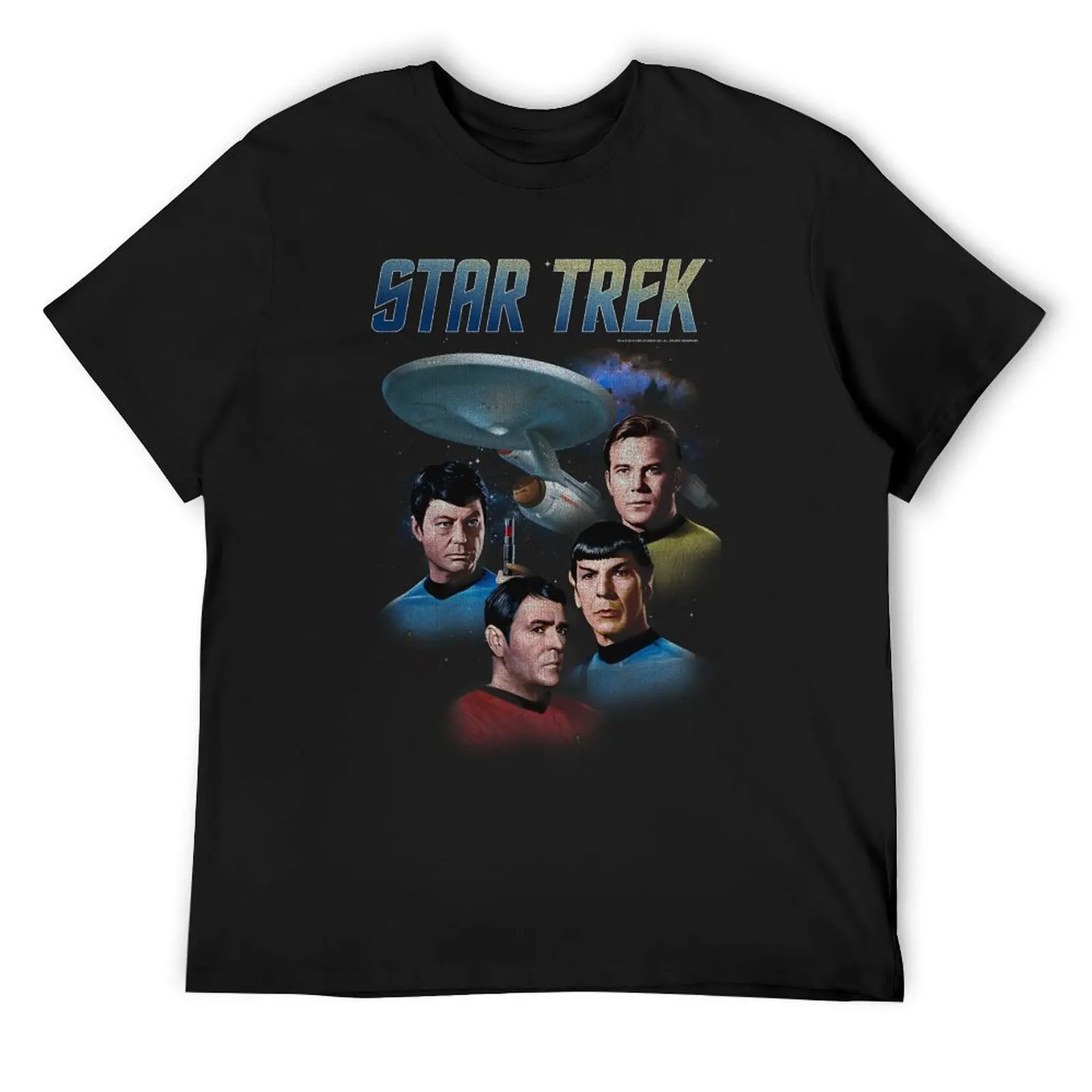 Star Trek The Original Series Vintage Enterprise Poster Unisex T-Shirt Sci-Fi Grafik Lässiges Kurzarm-Oberteil Männer Frauen Fan-Geschenk