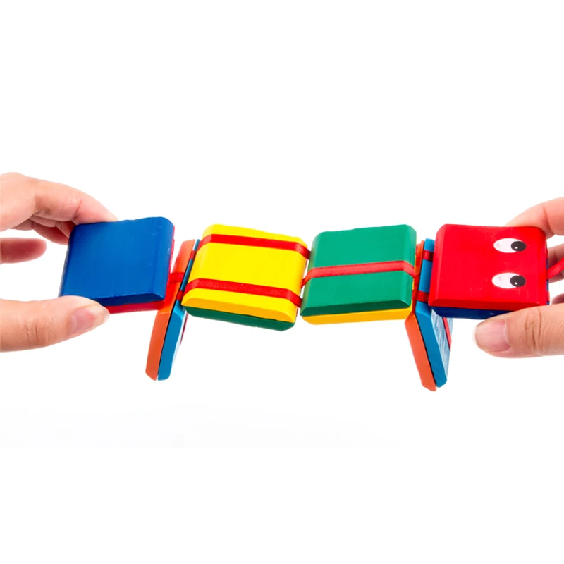 Wooden Building Blocks Puzzle Toys Classic Nostalgic Children Early Educational