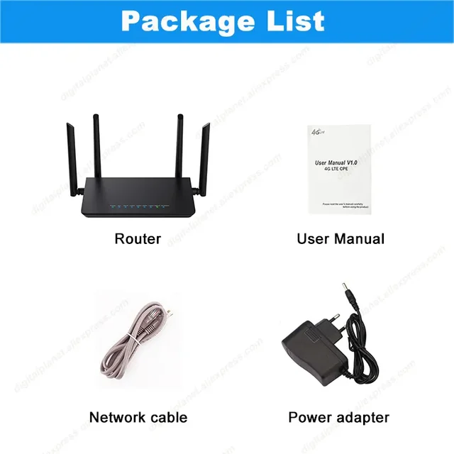 LTE CPE 4G router 300m CAT4 32 wifi users RJ45 WAN LAN wireless modem 4G SIM  card wifi router