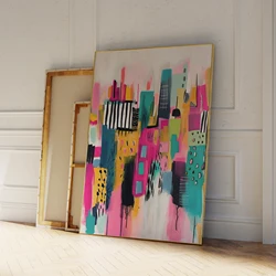 Vibrant & Colorful Modern Wall Art Canvas Print - 50x70cm No Frame (G1609)