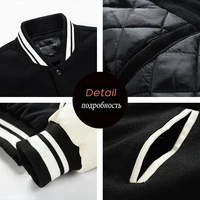 Buy Winter Letter Embroidery Baseball Uniform Jacket Coats for Men and Women: Retro, Loose, Casual, and Thickened Online - Image 6