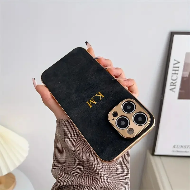 Luxury Matte Lambskin Personalized Case For iPhone 16 15 14 thumbnail 3