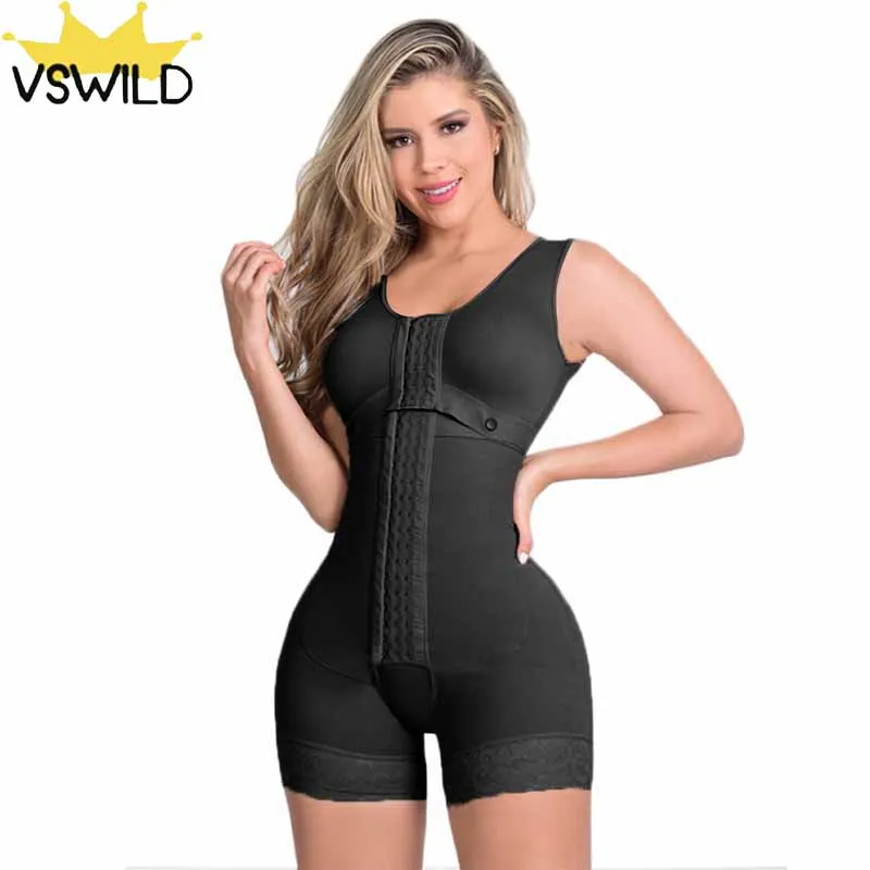 

High Compression Shapewear With Hook And Eye Front Closure Shaper Adjustable Bra Slimming Bodysuit Undergarment for Everyday Wea