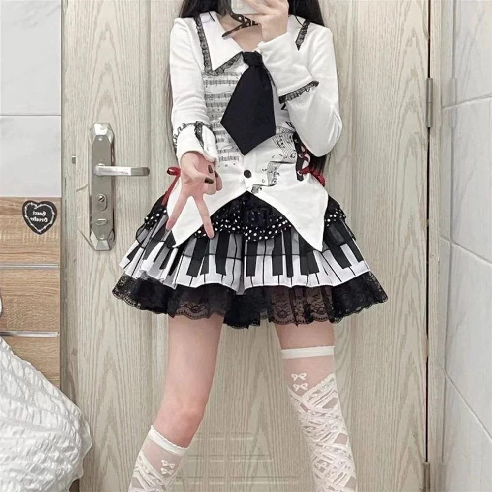 Fairycore 2000s Loose Subcultures Skirt Japanese Punk Retro