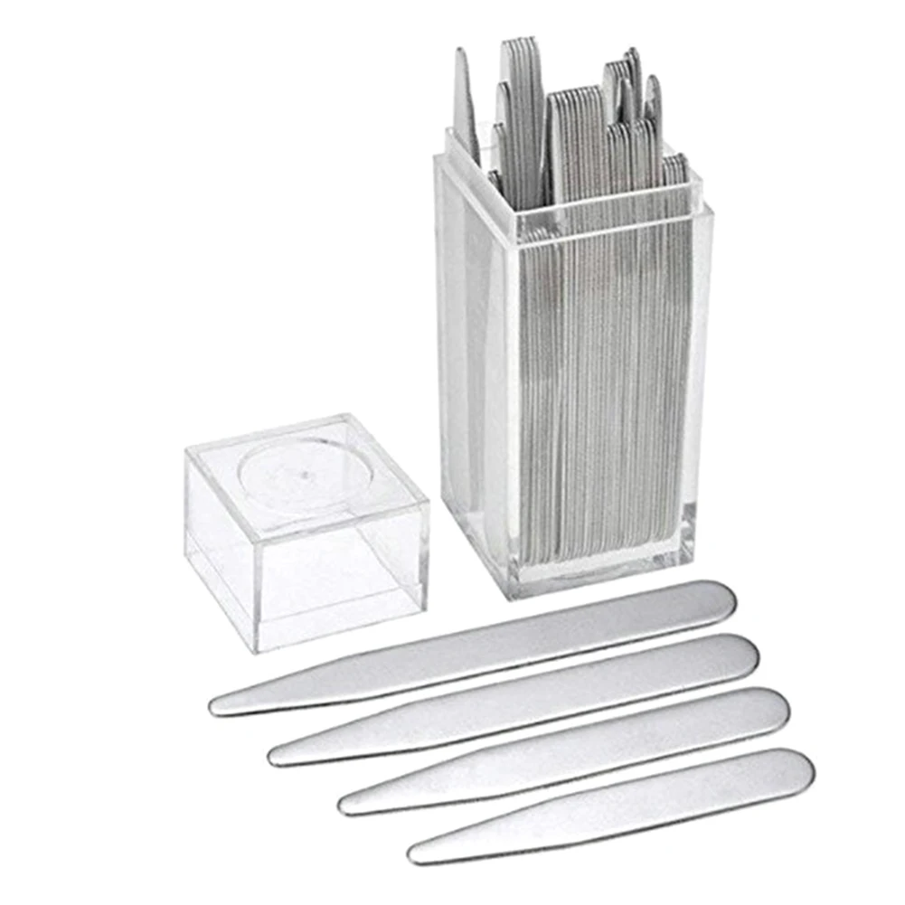 Shirt Collar Stays 36Pcs 2.2" 2.5&ldquo; 2.7" Stainless Steel Shirts Collar Stays Bones Stiffener For Mens Dress Shirt Business Party Jewelry