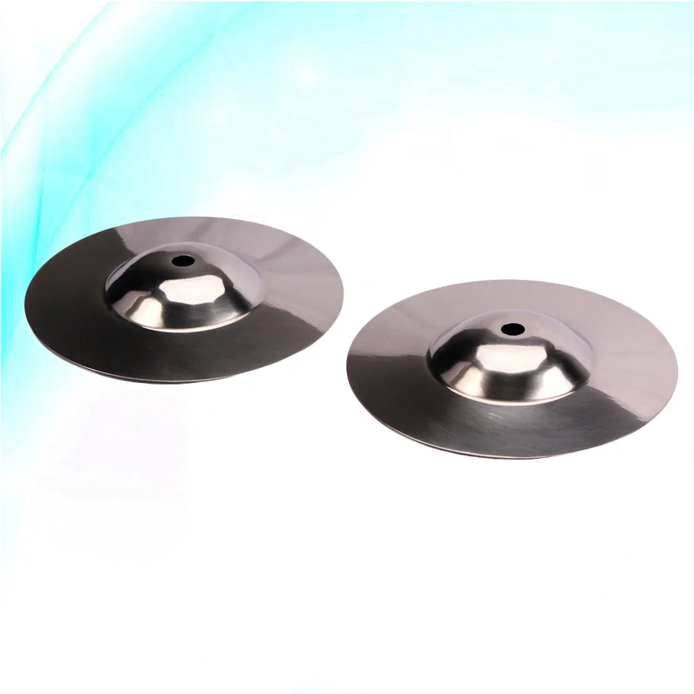 

2pcs Silver Beginner Crash Cymbal Drum Percussion Instrument Accessories