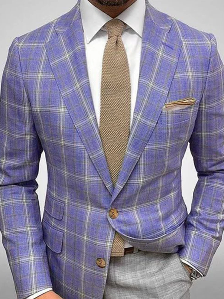 Blazer Jacket Men Tailor-made Suits Single Breasted Skinny Jackets England Style Blazer Coats
