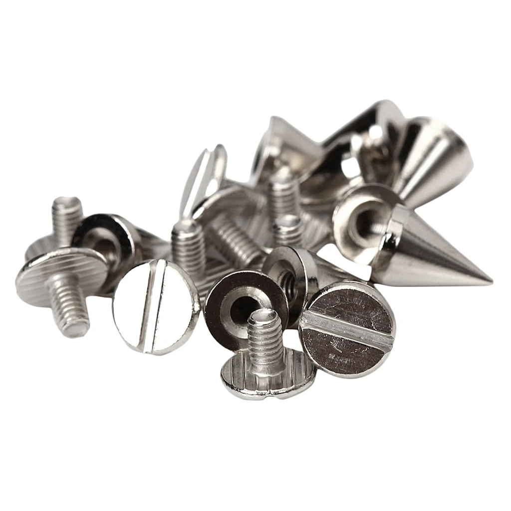 10x Cone Spikes Spike Rivets Punk Gothic Leathercraft Leather DIY 10mm