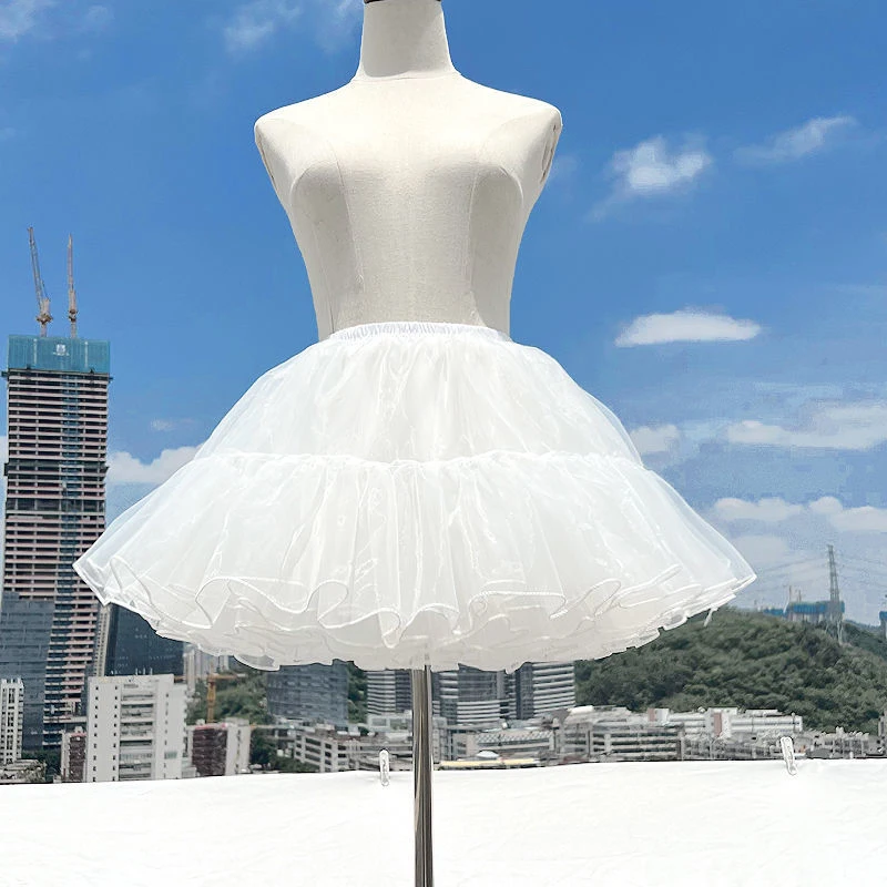 Multilayer White Petticoat Short Tulle Skirt Soft Yarn Cake Skirt Woman Girl Tutu Party Cosplay Japanese Lolita Accessorie