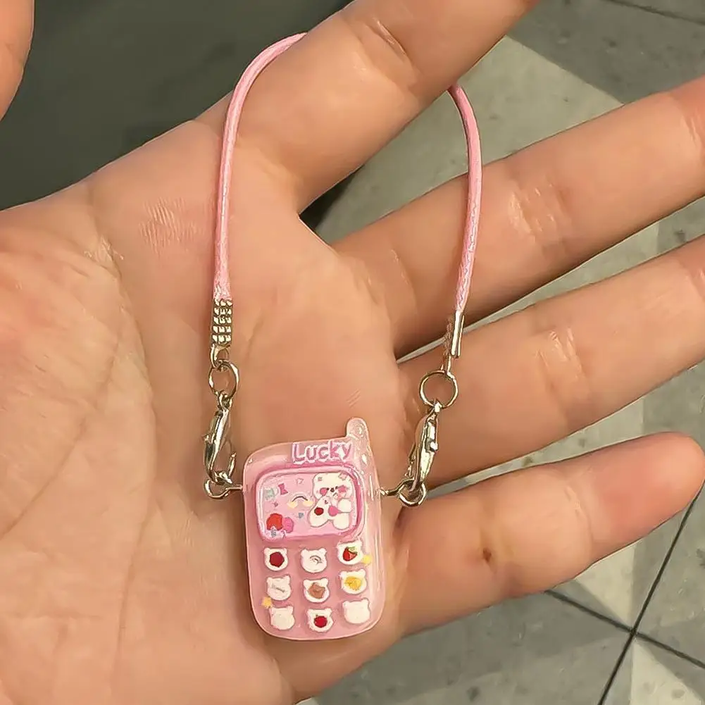 Labubu Mini Cartoon Pendant – Cute Dollhouse Mobile Phone Ornament for 15-17cm Dolls, Sweet Couple Gift 5