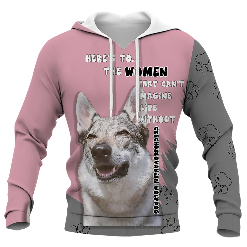 CLOOCL Men Hoodies Czechoslovakian Wolfdog 3D Printed Mens Hoodie Unisex Hoodies Sweatshirt Streetwear Casual Jacket Tracksuit