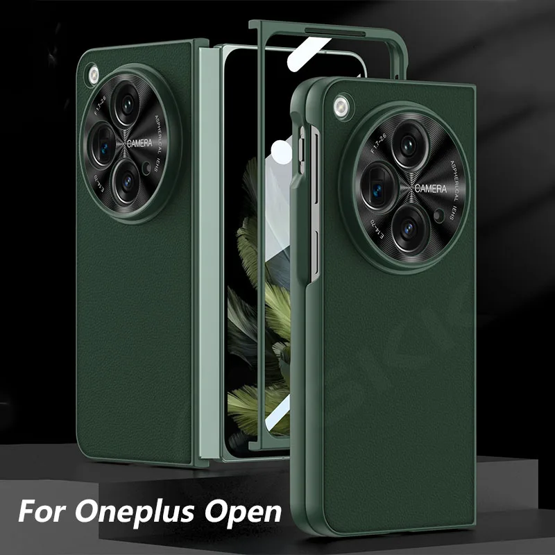 

GKK ударопрочный кожаный жесткий чехол для Oneplus Open пленка для переднего стекла защитная пластиковая рамка для камеры Oneplus Open чехол