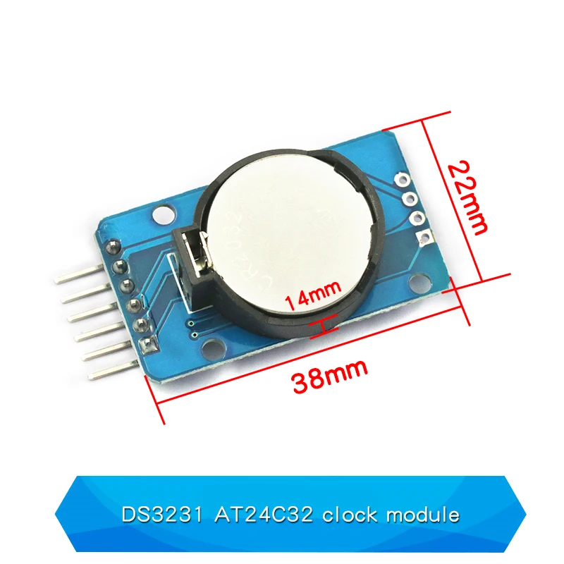 High-Precision I2C RTC Clock Module with Memory (3.3V-5V)
