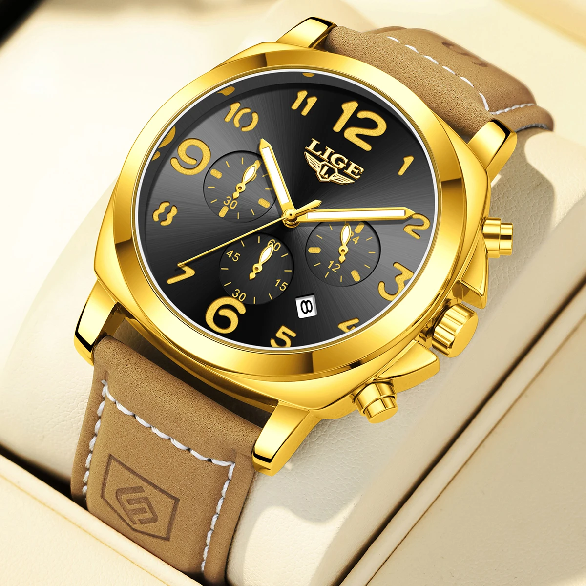 LIGE Casual Outdoor Quartz Man Watch Fashion Sport Waterproof Luminous Auto Date