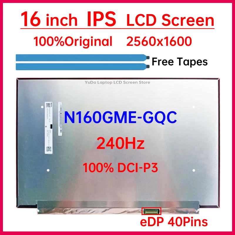 16.0" B160QAN02.2 5D11K52912 2560X1600 LED LCD Non Touch Screen Display Panel 188166 - Foto 8