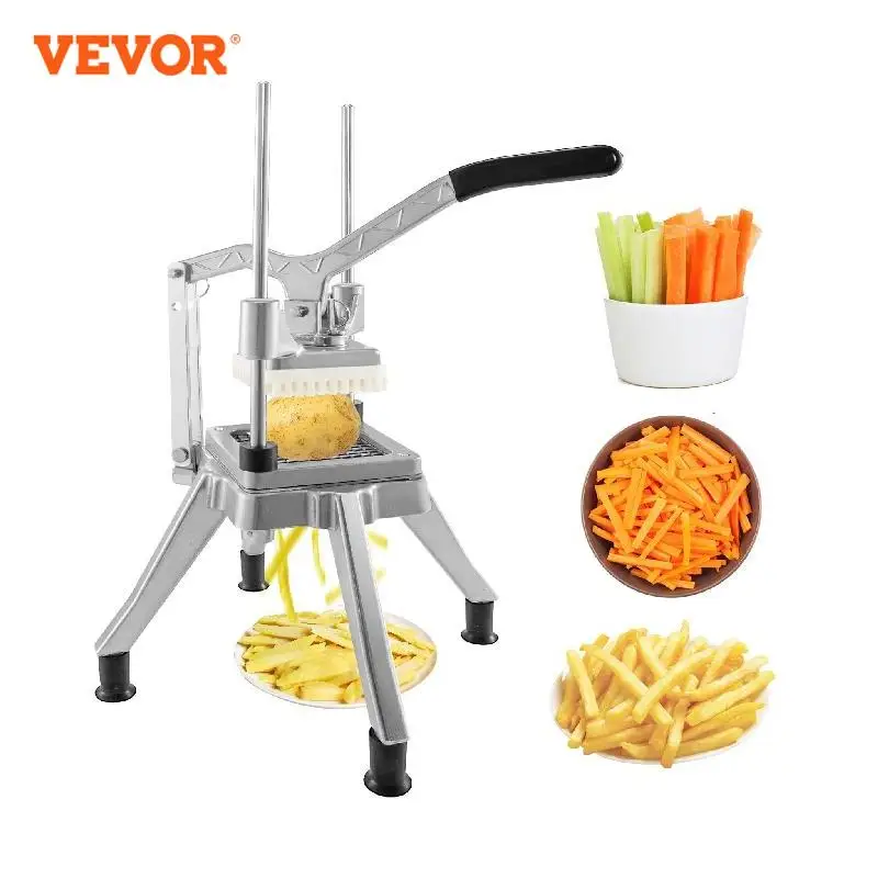 VEVOR VEVOR Commercial Chopper 3/8-Inch Commercial Vegetable Dicer  Stainless Steel Commercial Vegetable Chopper with Handle & Antiskid Feet  Commercial Food Chopper For Potatoes Onions Carrots Tomatoes