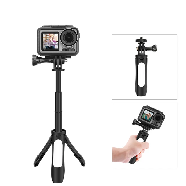 mini desktop tripod Selfie stick holder aluminum Rod mount Portable for dji  osmo action camera for