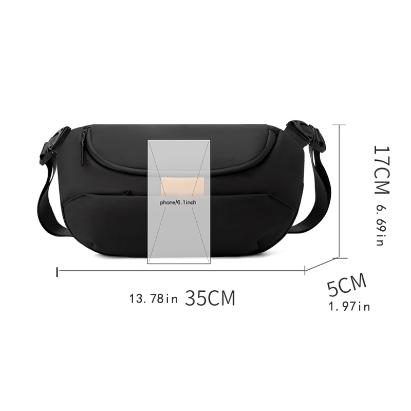 Large capacity men's Cross waist bag Commuter Bag leisure chest bag men's messenger bag motorcycle sports shoulder bag