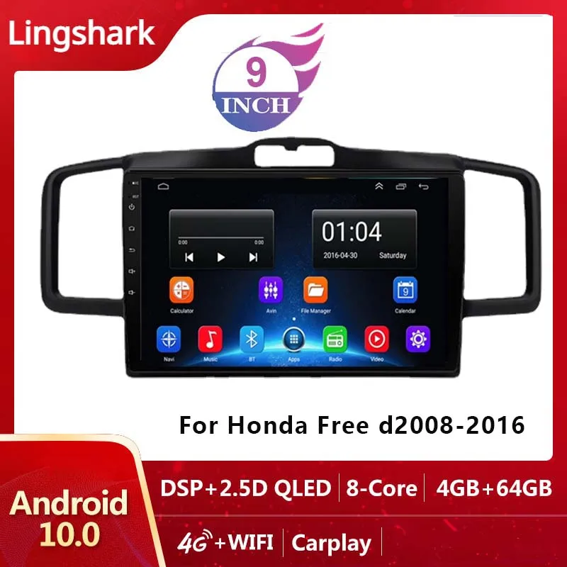 

Автомобильный радиоприемник Carplay, Android 13, 2Din, для Honda Freed 1, шип 2008-2016, мультимедийный видеоплеер, BT-навигация, головное устройство с GPS, аудио, 4G