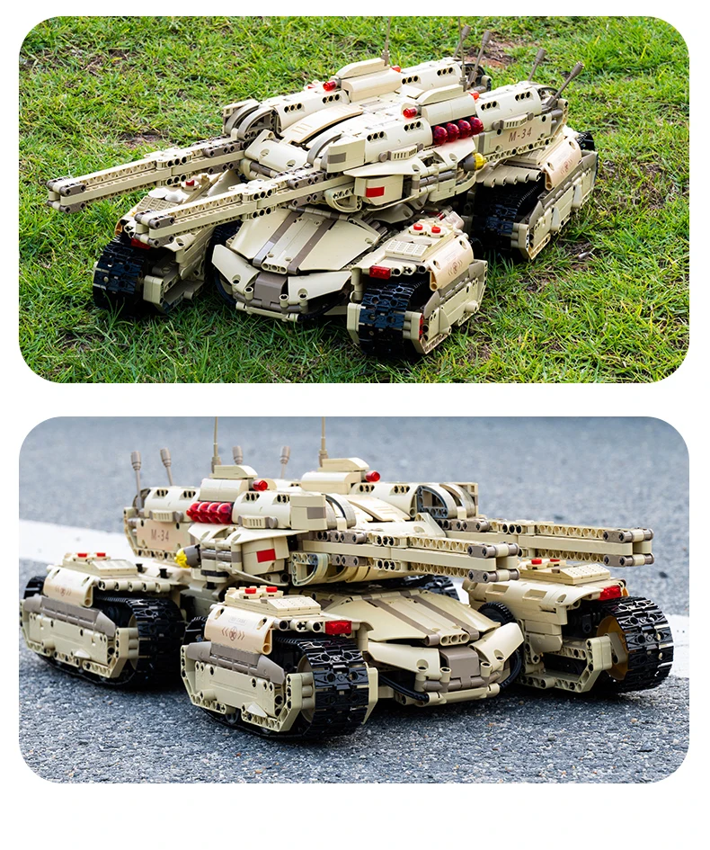Mould King 20011 Technisches Auto-Spielzeug Das MOC-59688 APP&RC Motorisierte Mammut-Panzer-Modell Bausteine Kinder Weihnachtsgeschenk – Detail 8