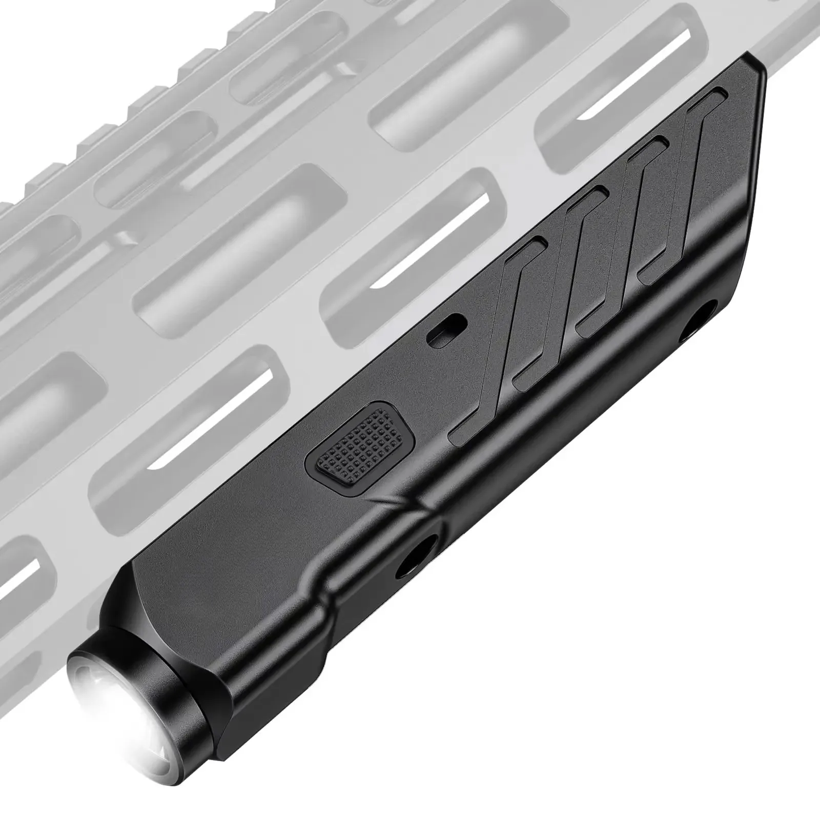 Richfire Rechargeable Rifle Flashlight 1700 Lumens With Strobe Mode Fit M-Rail and Picatinny Rail Magnetic