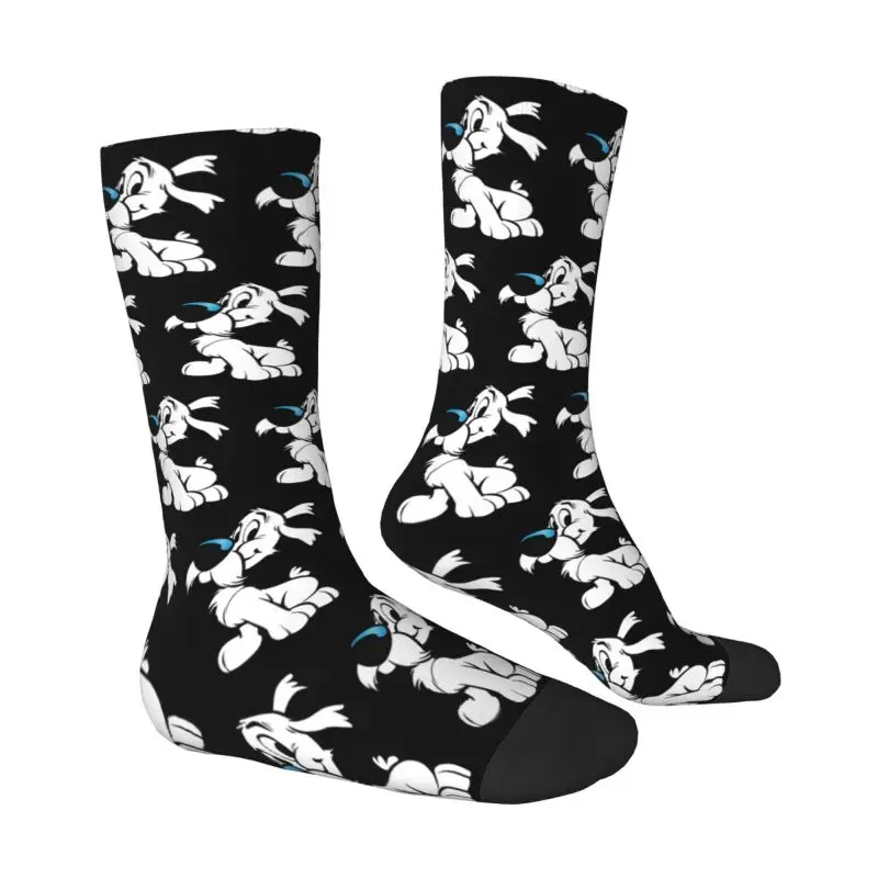 Asterix And Obelix Dogmatix Men Women Crew Socks Unisex Cool 3D Print Funny Cartoon Dog Idefix Dress Socks