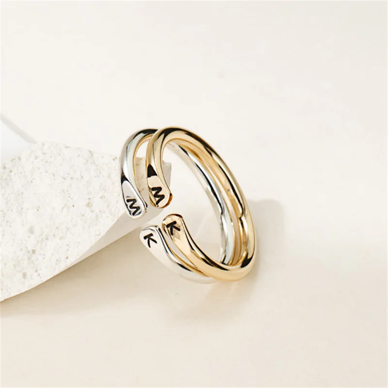SINGULARU - Ring Sophie lavendel goud – verstelbare ring – 925 sterling zilver met 18 karaat vergulde afwerking – Eén maat – damessieraad – gemaakt in