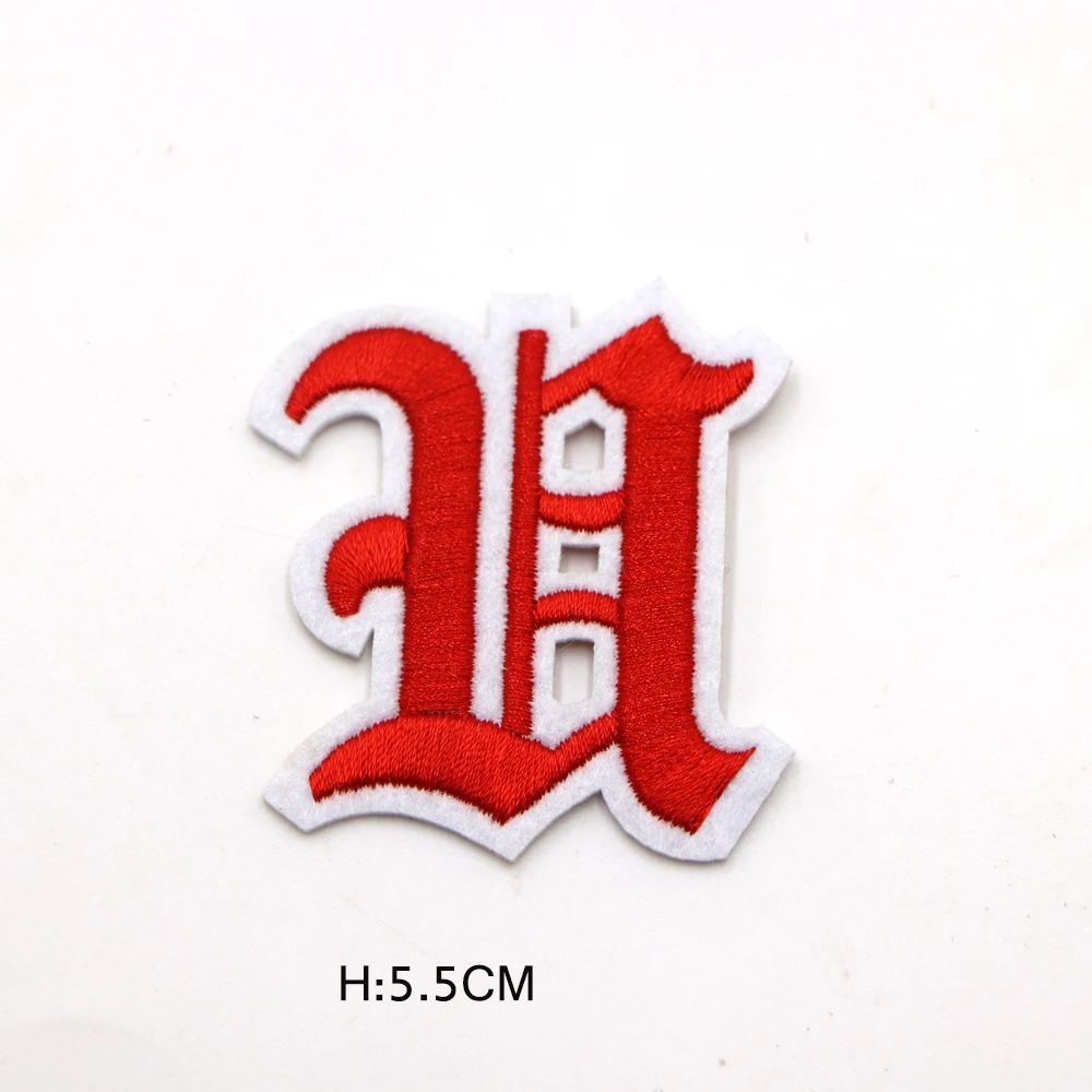 1PC Rot 55MM Griechischen Alphabet A-Z Stickerei Brief Applique Für Kleidung Eisen Auf Marke Aufkleber Für T-shirt Name logo Abzeichen Patch – Detail 21