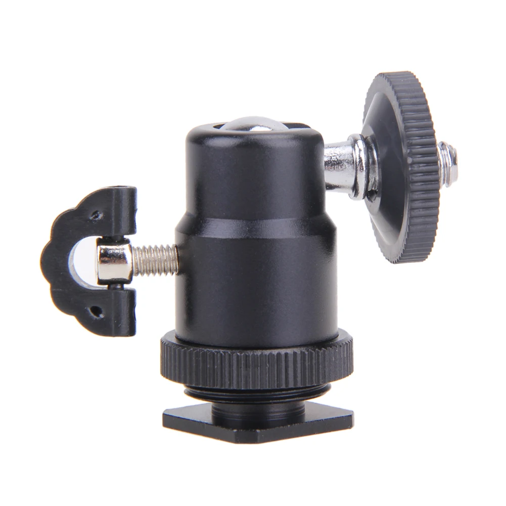 Aluminum-Flash-Tripod-Mount-1-4-Hot-Shoe-Adapter-Metal-Cradle-Ball-Head ...