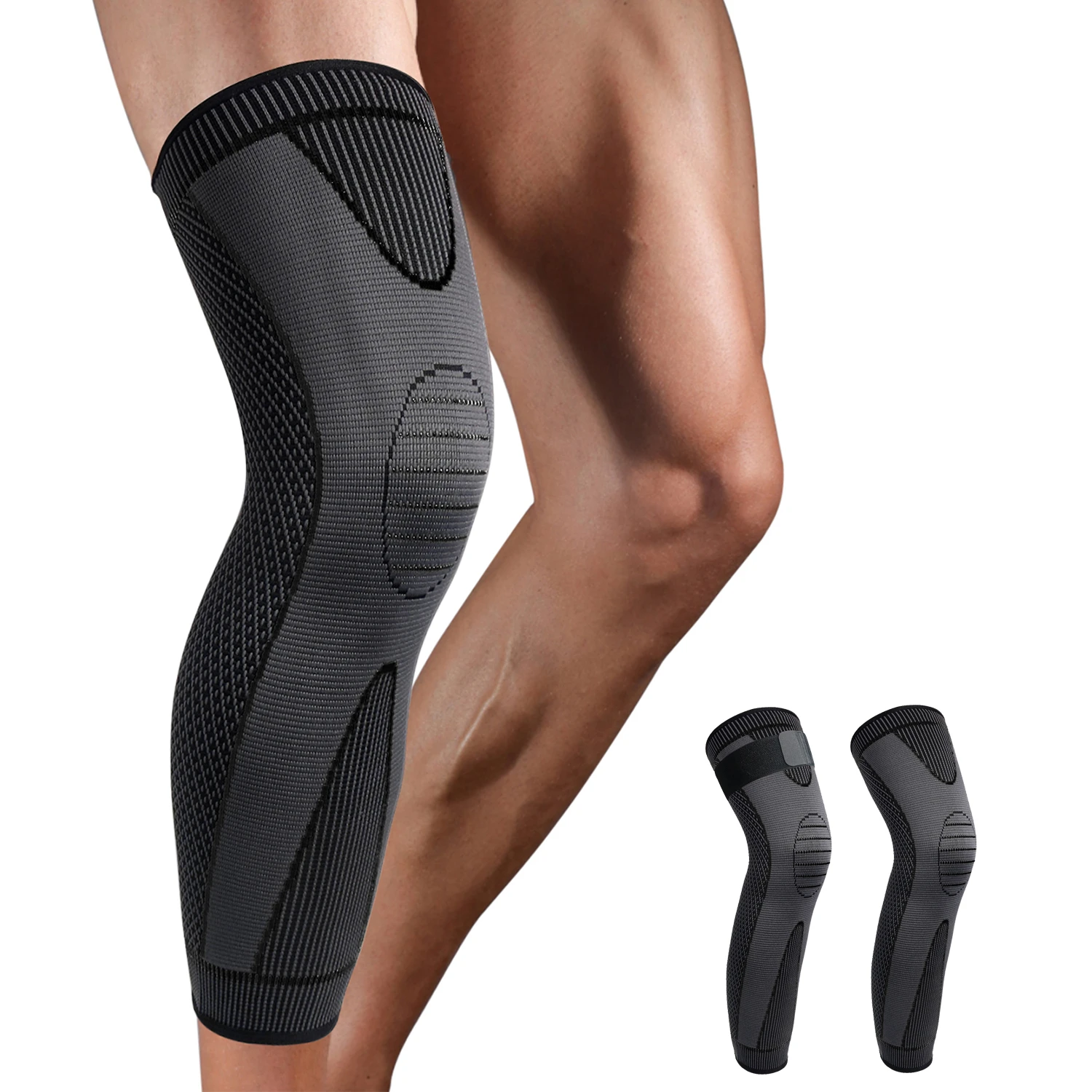 1pc Compression Knee Sleeve Braces Running Volleyball Tennis Sports Long Leg Sleeves Cover Leg