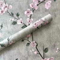 Floral Grey Peel and Stick Wallpaper Flower Self Adhesive Roll Waterproof Removable Contact Paper Furniture Table Renovate Decor 1