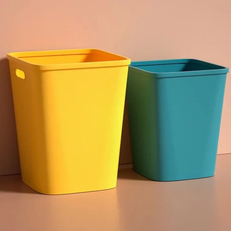 

Plastic Nordic Waste Bin Living Room Cute Large Simple Garbage Bin Bathroom Trash Can Kitchen Office Lixeira Cleaning Tools