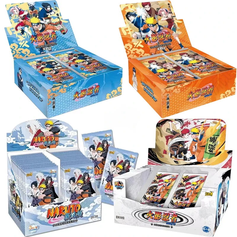 Naruto Cards Box Anime Figure Card Booster Pack Sasuke Collection Flash Card Toy Birthday Christmas Gift for Kids