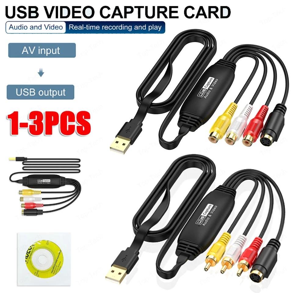 Schiuma Convertisseur Usb 2.0 Vers Rca 2024, Carte De Capture Vidéo Usb