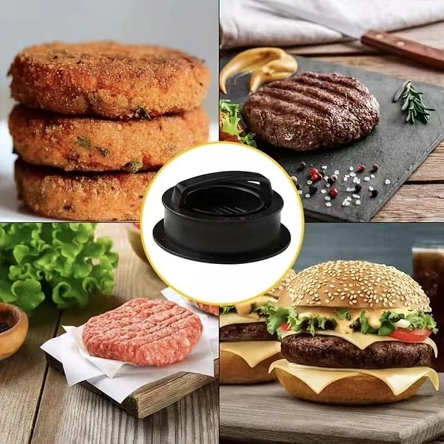 3 in 1 Burger Press Hamburger Round Shape Non-Stick Stuffed Burger Patties Kitchen Barbecue Accessories Tool Cookery Mold